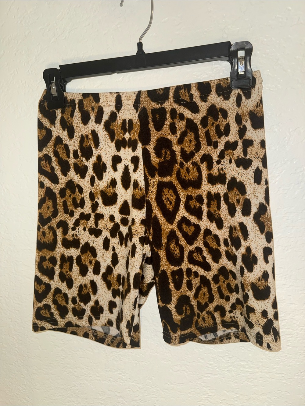 Leopard-Print Women's Bike Shorts - Brown/Black